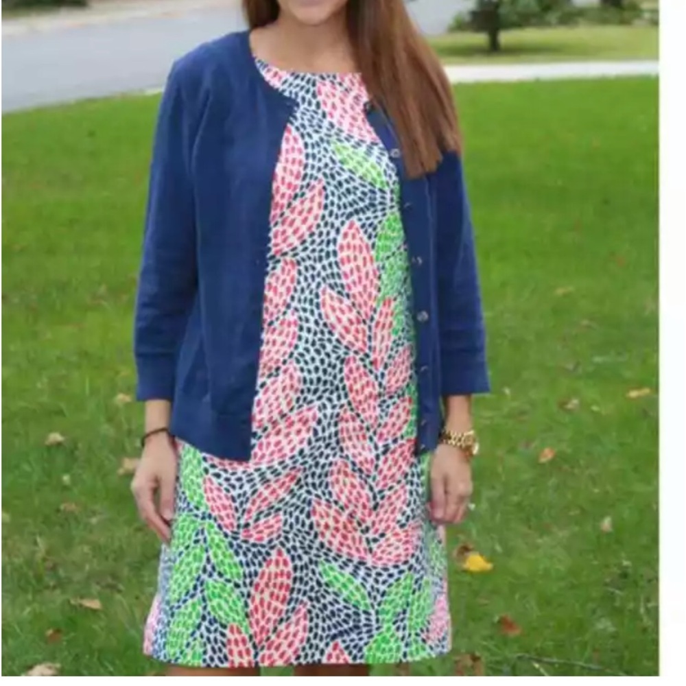 50%offw❤️ Lilly Pulitzer cotton Stephanie Open Call Shift Dress 10 #42